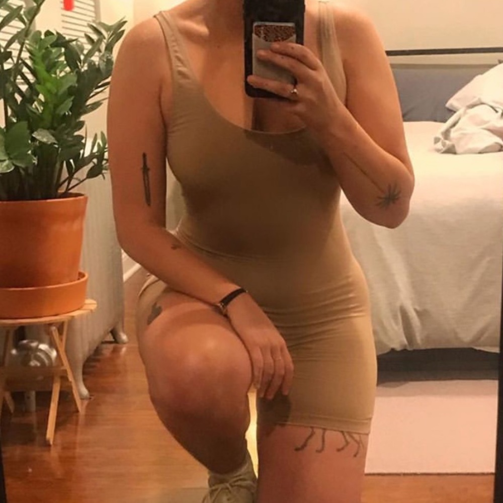 Los Angeles Apparel Beige Bodysuit